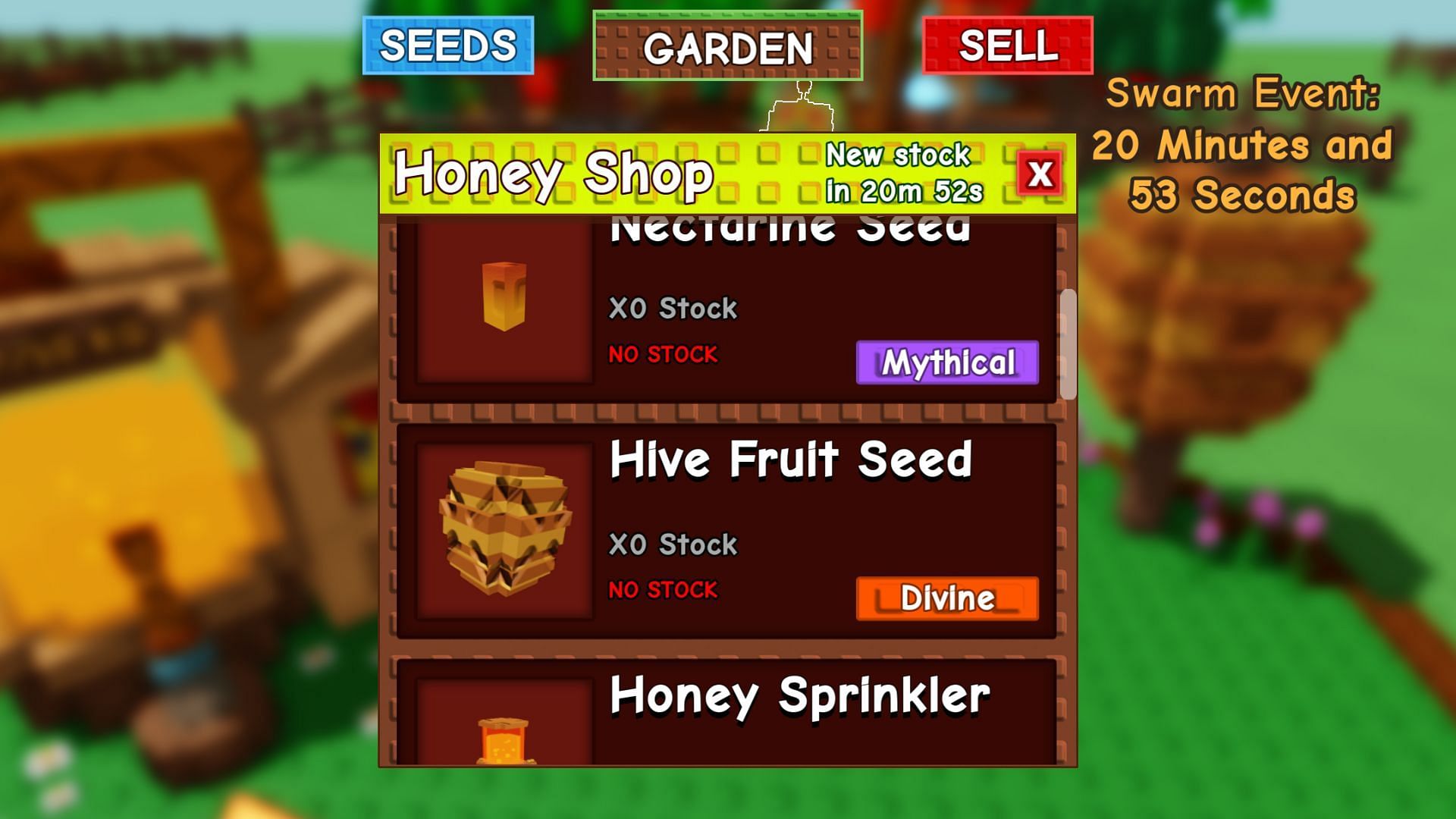 The fruit can be obtained from the Honey Shop (Image via Roblox)
